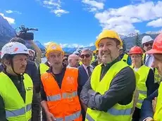 Salvini ai cantieri dei Giochi di Cortina