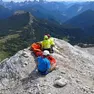 L'intervento dei soccorritori sul monte Pelmo
