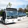 Alcuni dei nuovi autobus acquistati da Dolomitibus per il trasporto pubblico
