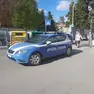 Una volante della polizia in servizio
