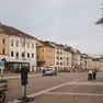 Polizia in piazza dei Martiri a Belluno