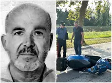 La vittima Giovanni Bettio e a destra la sua Vespa (foto Piran)