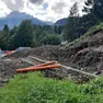 In costruzione lo sbancamento