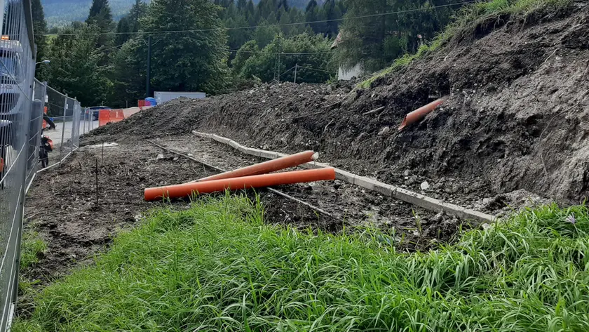 In costruzione lo sbancamento
