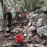 Un momento della ricerca archeologica a Casere, sul monte Dolada