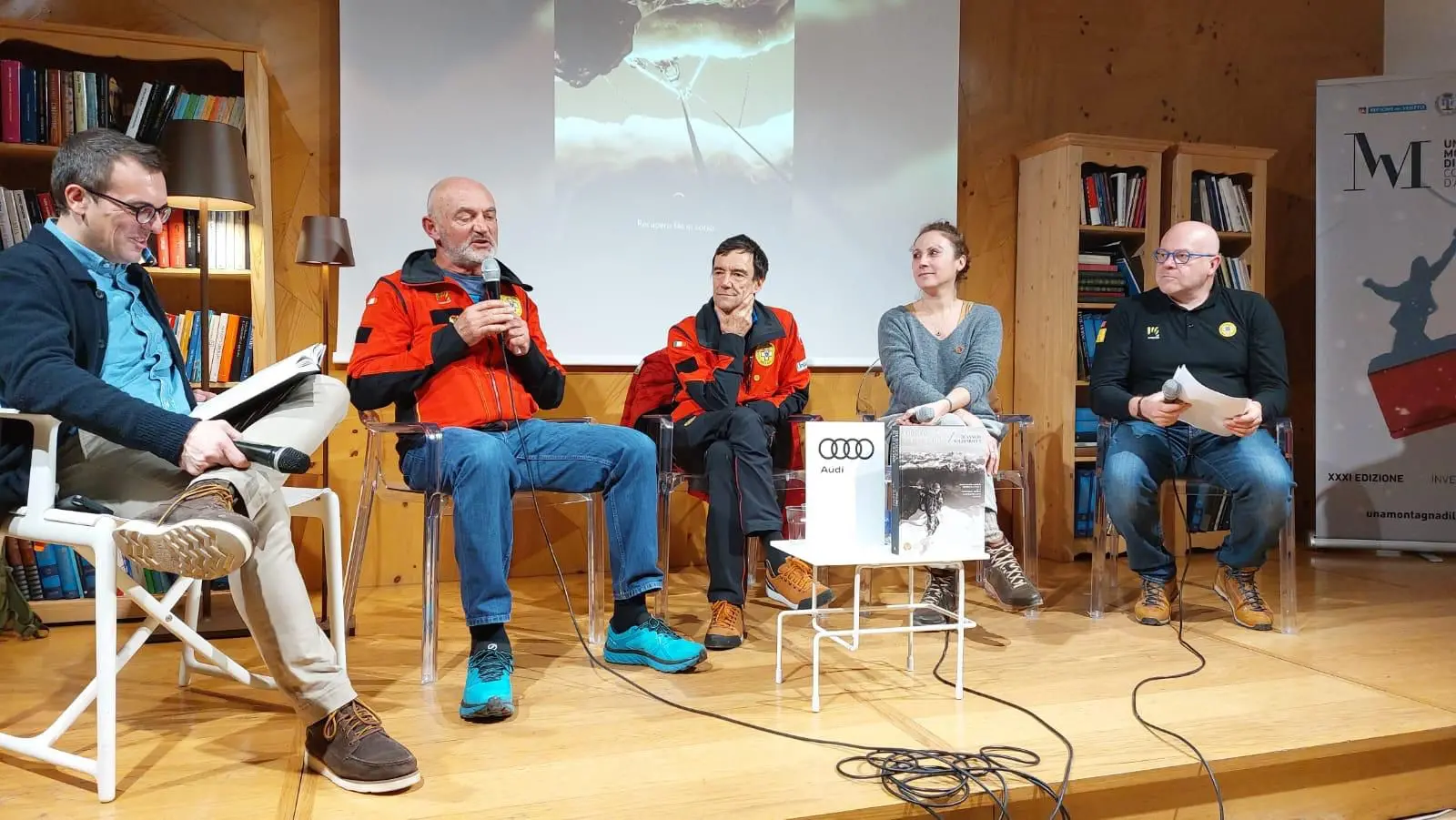 Franco Gaspari alla presentazione di un libro di Rufus Bortot