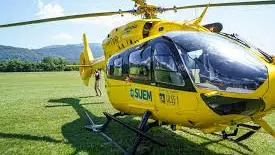 Un intervento di soccorso dell'elicottero Falco