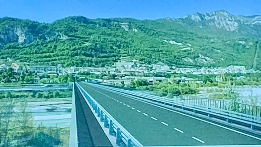 Un rendering della variante di Longarone