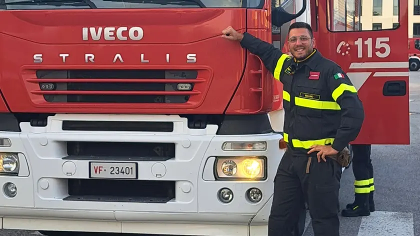 L'infermiere professionale e vigile del fuoco volontario Daniel Pastorello