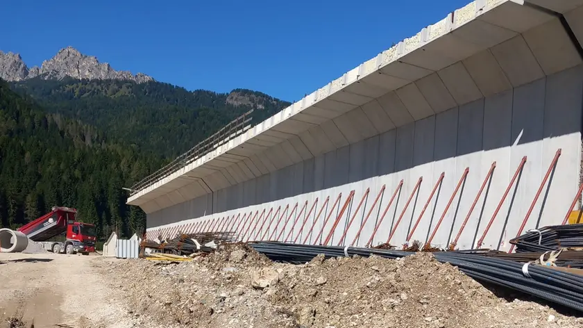 I lavori di consolidamento dell'Anas a San Vito di Cadore