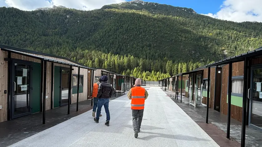 Le casette del villaggio olimpico di Fiames