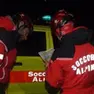 Intervento notturno per il Soccorso alpino