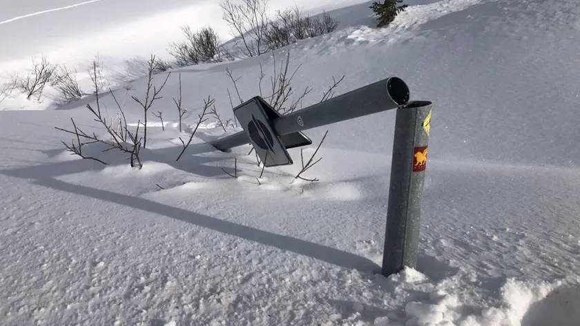 L’autovelox sul passo Giau quando venne segato da Fleximan, ora è stato riattivato