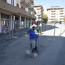 I posti auto eliminati in piazzale Resistenza a Belluno