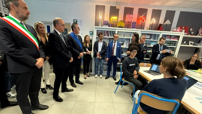 Un momento della visita