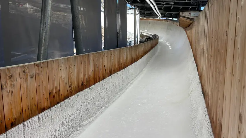 La pista da bob a Cortina