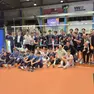 La squadra del Belluno volley per la partita di esordio alla Vhv Arena