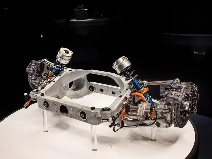 Una parte dell’architettura della Ferrari elettrica, che uscirà nel 2026