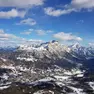 Una vista di Cortina d’Ampezzo da Ra Valles, Tofane