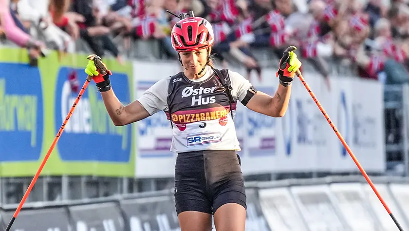 L'arrivo vittorioso di Lisa Vittozzi
