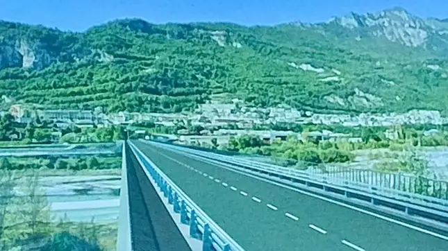 Un rendering della variante di Longarone