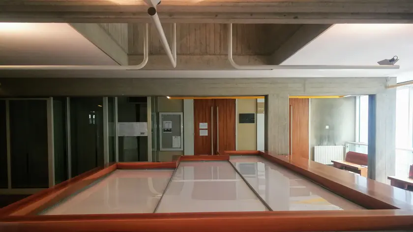 L'aula in cui si è svolta l'udienza