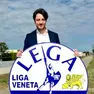 Il candidato del centrodestra alle elezioni regionali in Veneto, Alberto Stefani