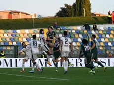 Una fase della partita fra Dolomiti Bellunesi e Cittadella (Foto Beppe De Zanet)