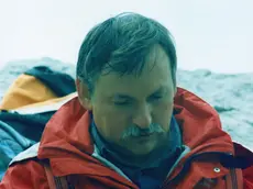 Luciano Lagunaz quando era impegnato nel Soccorso alpino