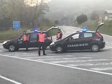 Un posto di blocco dei carabinieri
