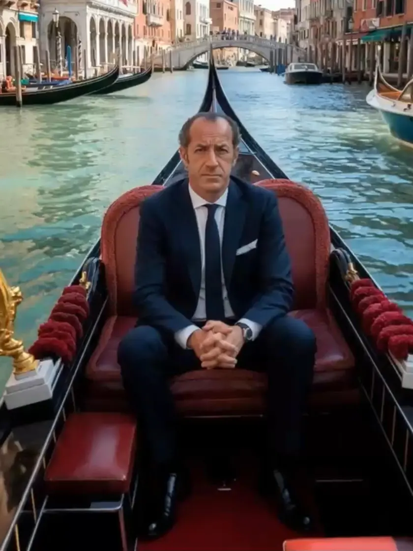 Un fermo immagine tratto da un video Ia di Zaia (via Ansa)