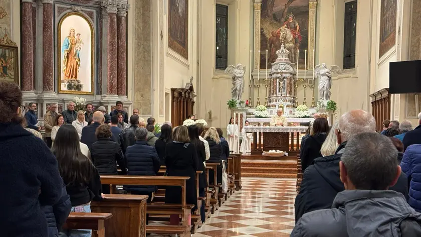 Un momento della messa