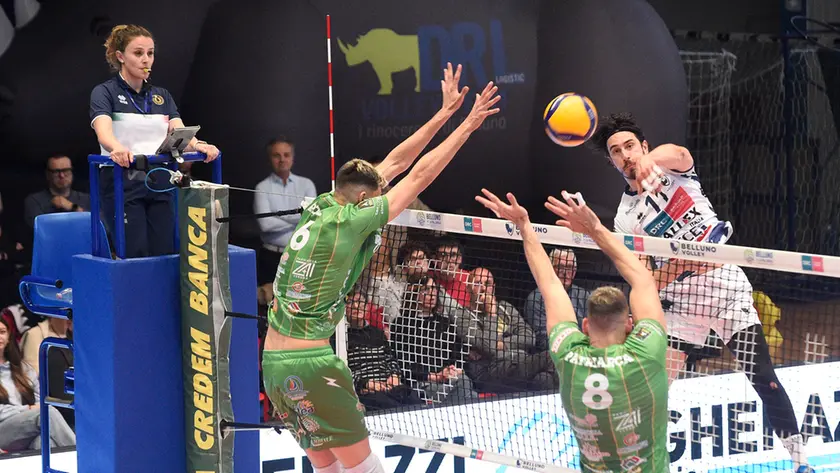 Riccardo Mian quando era al Belluno Volley