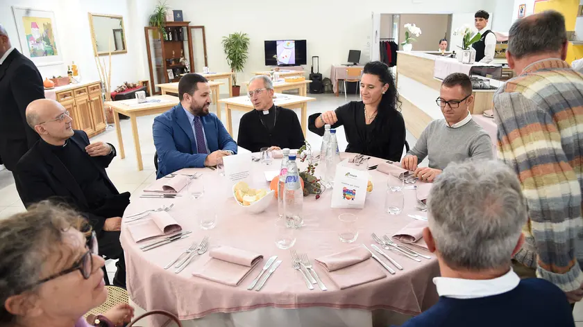 Un momento del pranzo