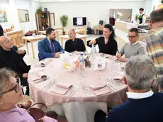 Un momento del pranzo