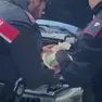 I carabinieri della Compagnia di Cortina con l'involucro trovato nel vano motore