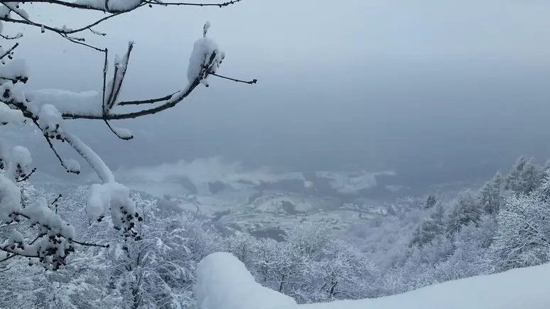 Una nevicata in Valdobbiadene
