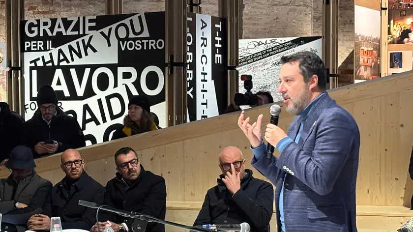Salvini in visita alla Biennale Architettura di Venezia