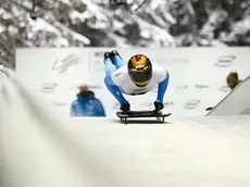 Un momento della Coppa del Mondo di skeleton a Cortina