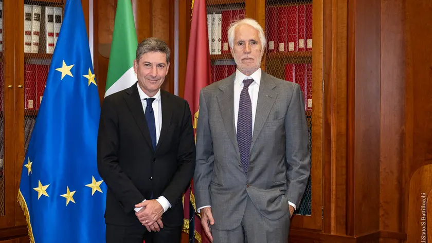 Il capo della polizia Vittorio Pisani e il presidente di Fondazione MiCo Giovanni Malagò