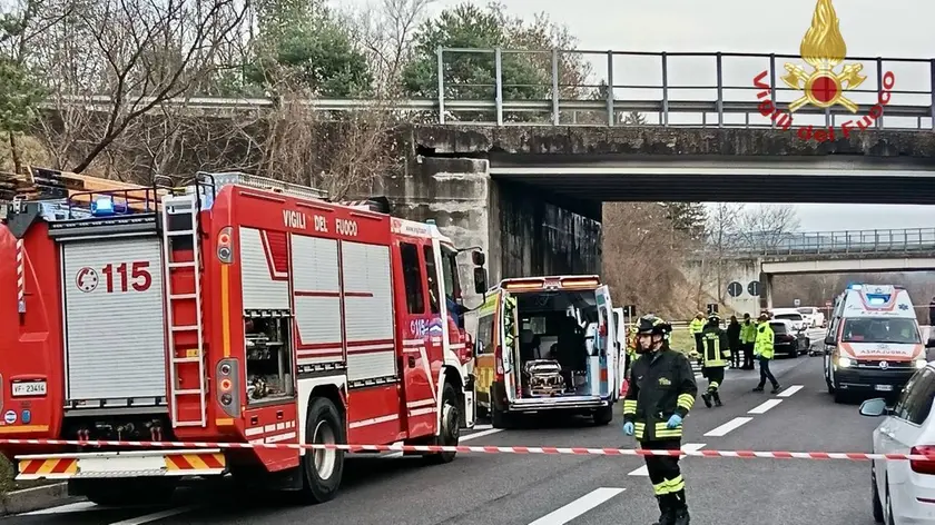 Il luogo in cui è avvenuto l'incidente mortale a Ponte nelle Alpi