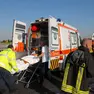 Soccorsi durante un incidente in autostrada