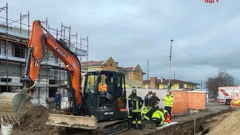 Il cantiere dove si è verificato l'incidente sul lavoro