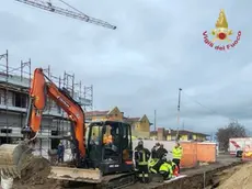 Il cantiere dove si è verificato l'incidente sul lavoro