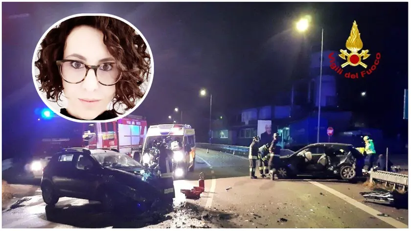 Elisa De Paris (nel riquadro) e la scena dell’incidente