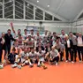 Il Belluno Volley in festa dopo la vittoria