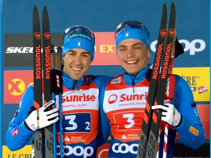 La gioia di Federico Pellegrino ed Elia Barp