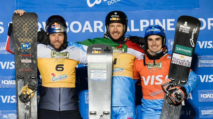 Il podio maschile con March e Bormolini
