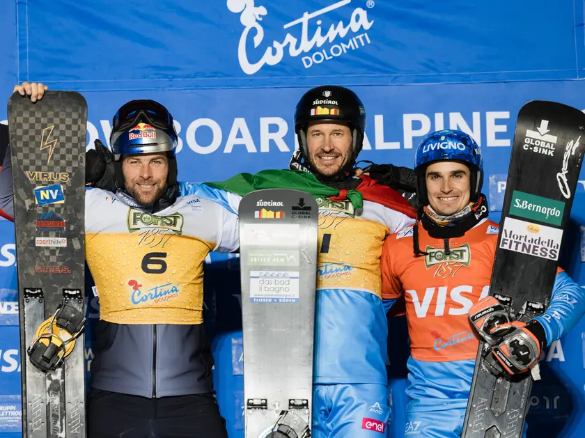 Il podio maschile con March e Bormolini