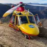 L'elicottero che è intervenuto a Borgo Valbelluna